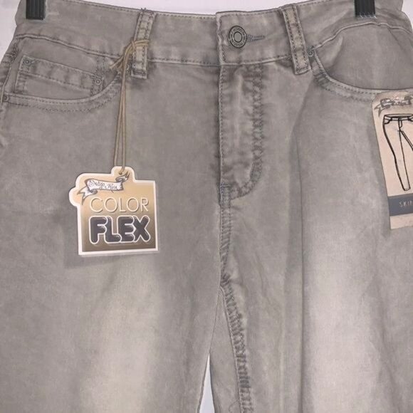 Indigo Rein Womens Flex Skinny Jeans Size 7 Light Taupe Denim Stretch Mid-Rise C - Picture 3 of 11